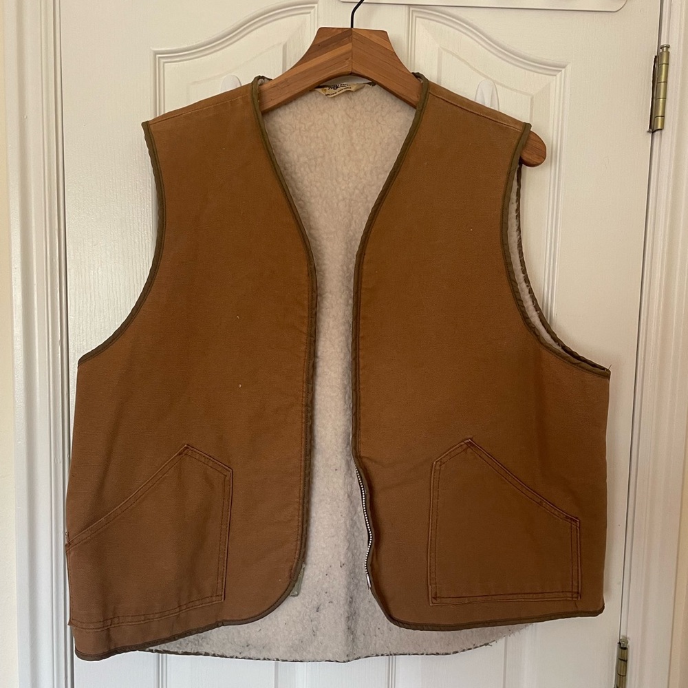 Vintage Shearling Lined Vest